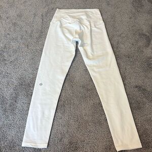 Lululemon leggings white wunder high rise size xs 7/8 length